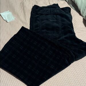 Black Plaid Pants corduroy